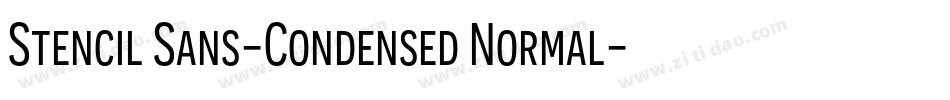 Stencil Sans-Condensed Normal字体转换